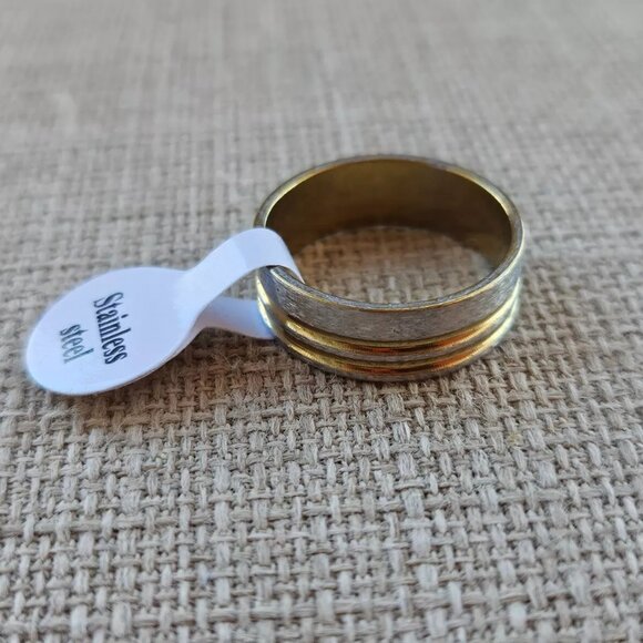 Fashion Ring Unisex Ring Band Silver Tone Fashion Jewlry Size 9 NWT - Picture 13 of 13